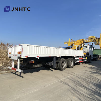 Flatbed Dropside Cargo Truck Mounted Crane Shacman F3000 6x4