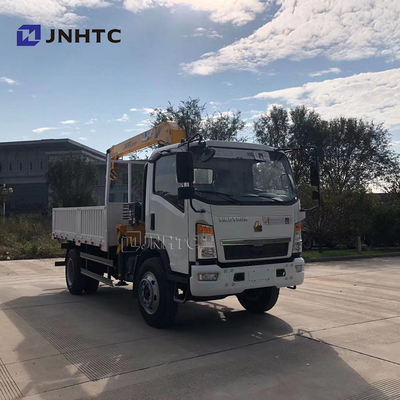 Flat Plate Cargo Truck Mounted Crane Sinotruk HOWO 4x4 All Wheel Drive