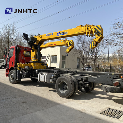 FAW 4X2 Drive Wheel Crane Boom Truck With 6 - 10 Ton