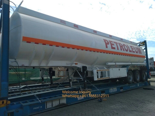 40000 - 60000 Liters Fuel Tank Semi Trailer 3 Axles For Transport Oil Diesel