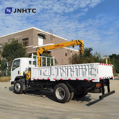 Sinotruk Howo Homan 6 Wheel 4x2 Dropside Cargo Truck With 3.2t Crane