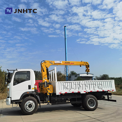 Sinotruk Howo Homan 6 Wheel 4x2 Dropside Cargo Truck With 3.2t Crane