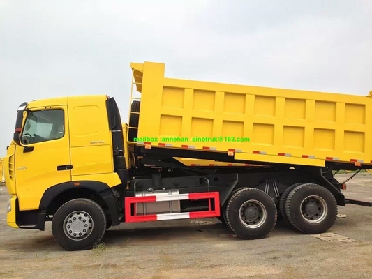 6x4 A7 Sinotruk 10 Wheel Dump Truck 20m3 Front Lifting U Type Conatiner For 40-50t Load